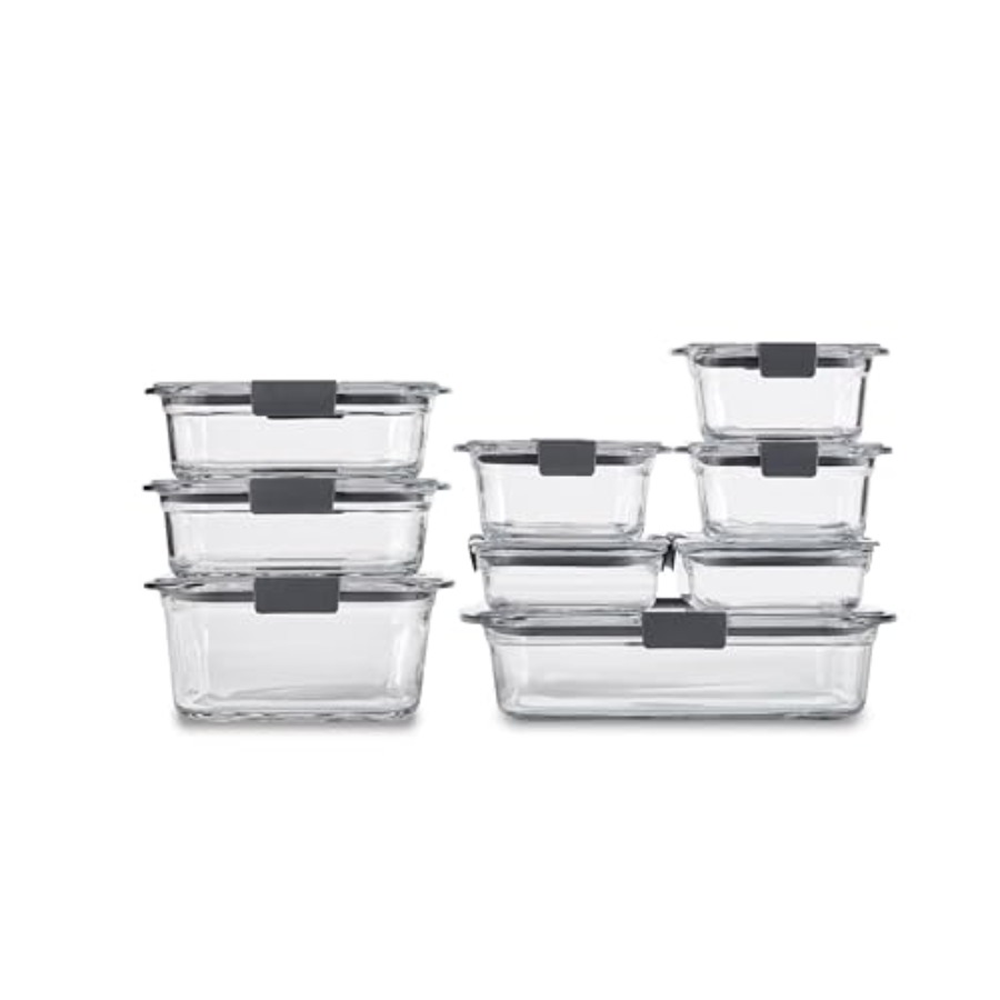 Glass Meal Prep Container - Brilliance Glass Food Storage Containers Assorted