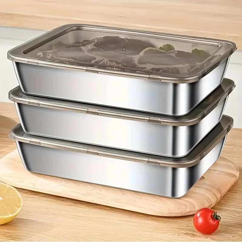 Food Storage Home - 3pc Stainless Steel Food Storage Containers
