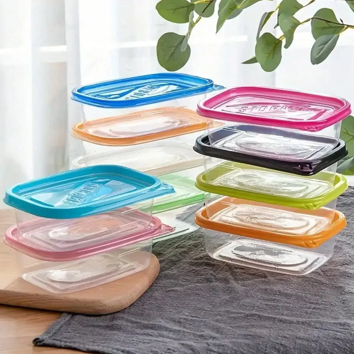 Food Storage Boxes With Lids - 10pcs Transparent Rectangular Food Storage Sealed