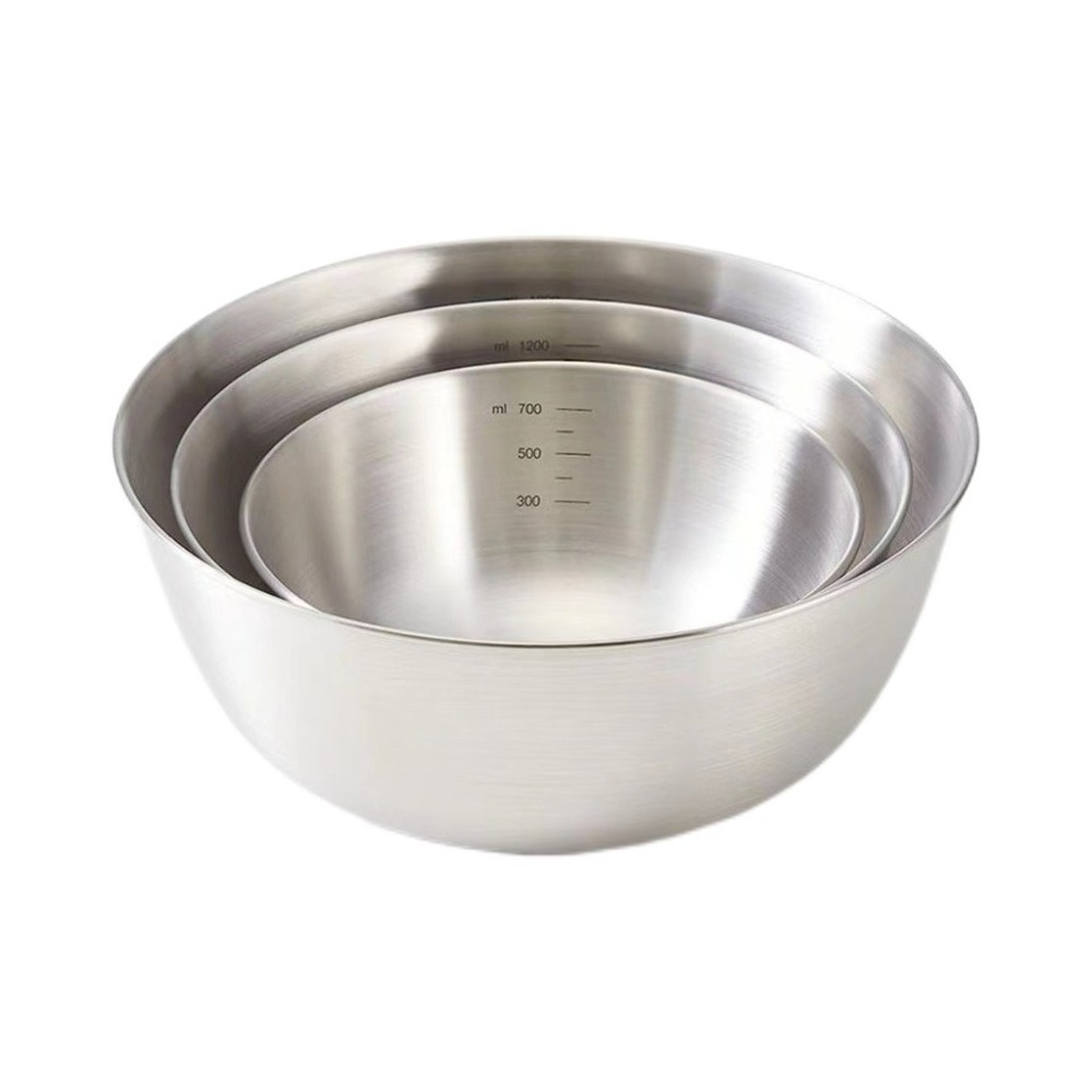 Food Storage Home - 3pcs Stainless Steel Bowl Set with