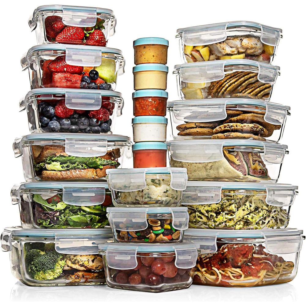 Glass Meal Prep Container - Pc Set Glass Food Storage Containers