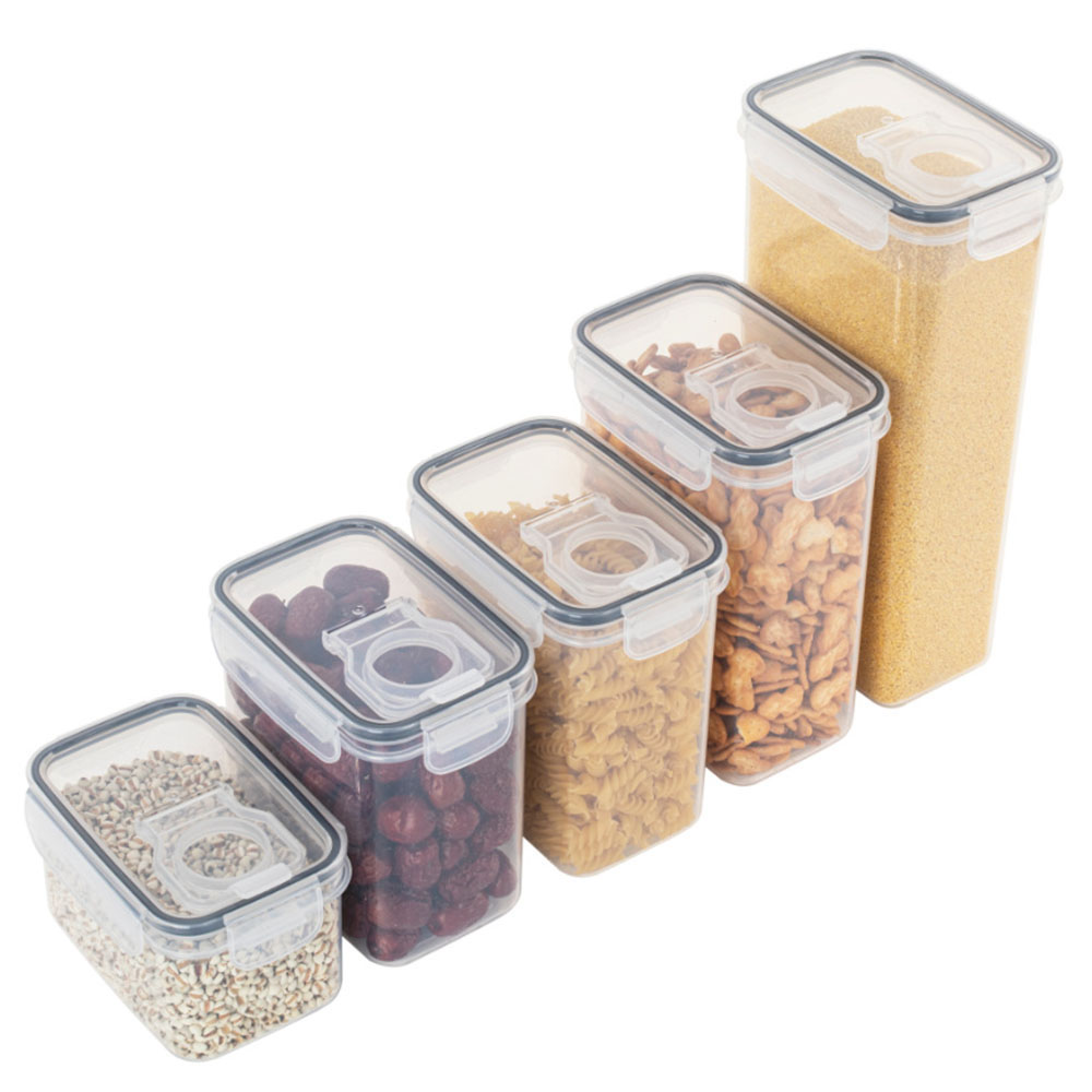 Food Storage Jar Set - Sealed Plastic Food Storage Box Cereal