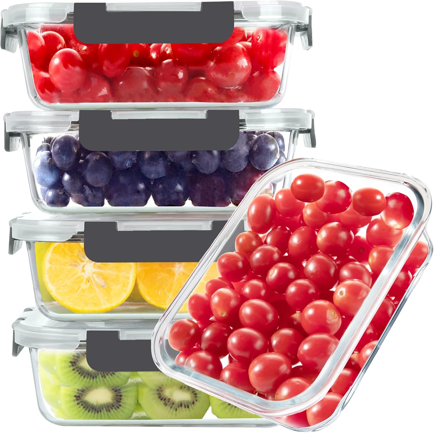 Food Storage Lunch Box - Glass Food Storage Containers, 5 Pack