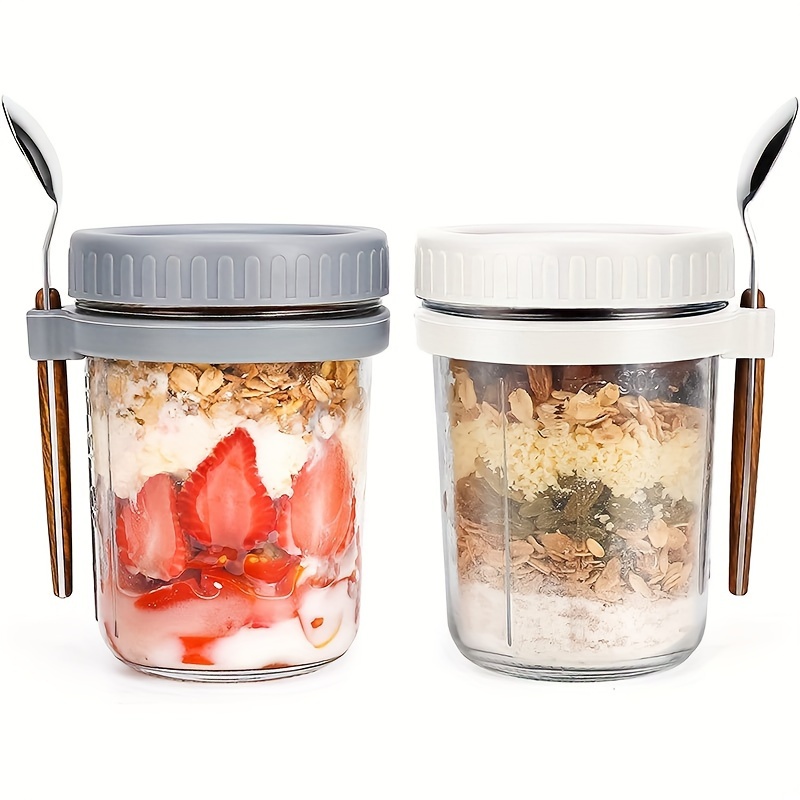 1pc/2pcs Glass Oatmeal Cup, Ov - Glass Meal Prep Container のレビューと価格