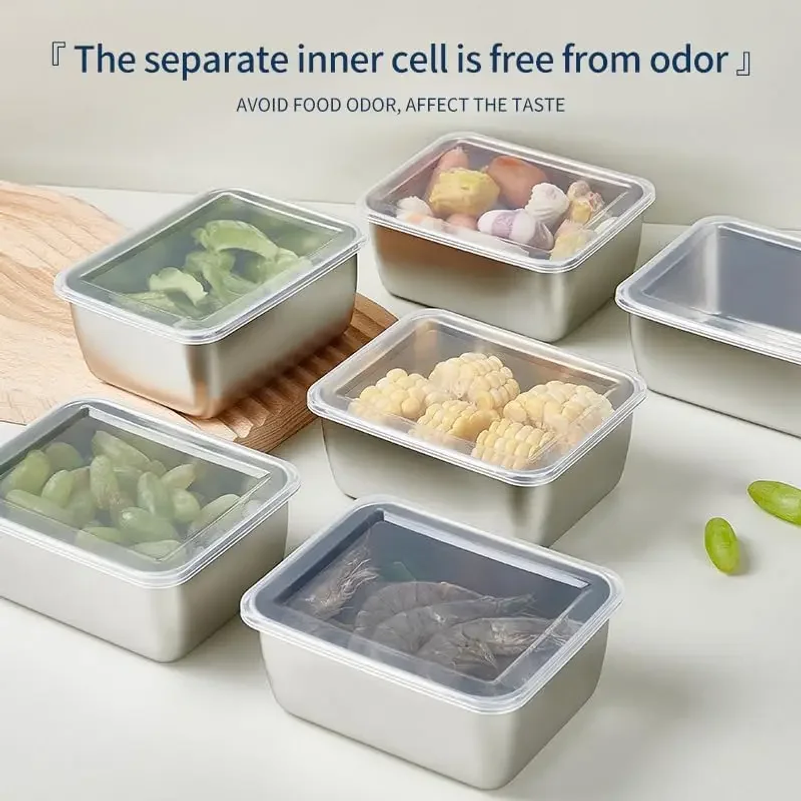 Stainless Steel Food Storage C - Food Storage Boxes With Lids のレビューと価格