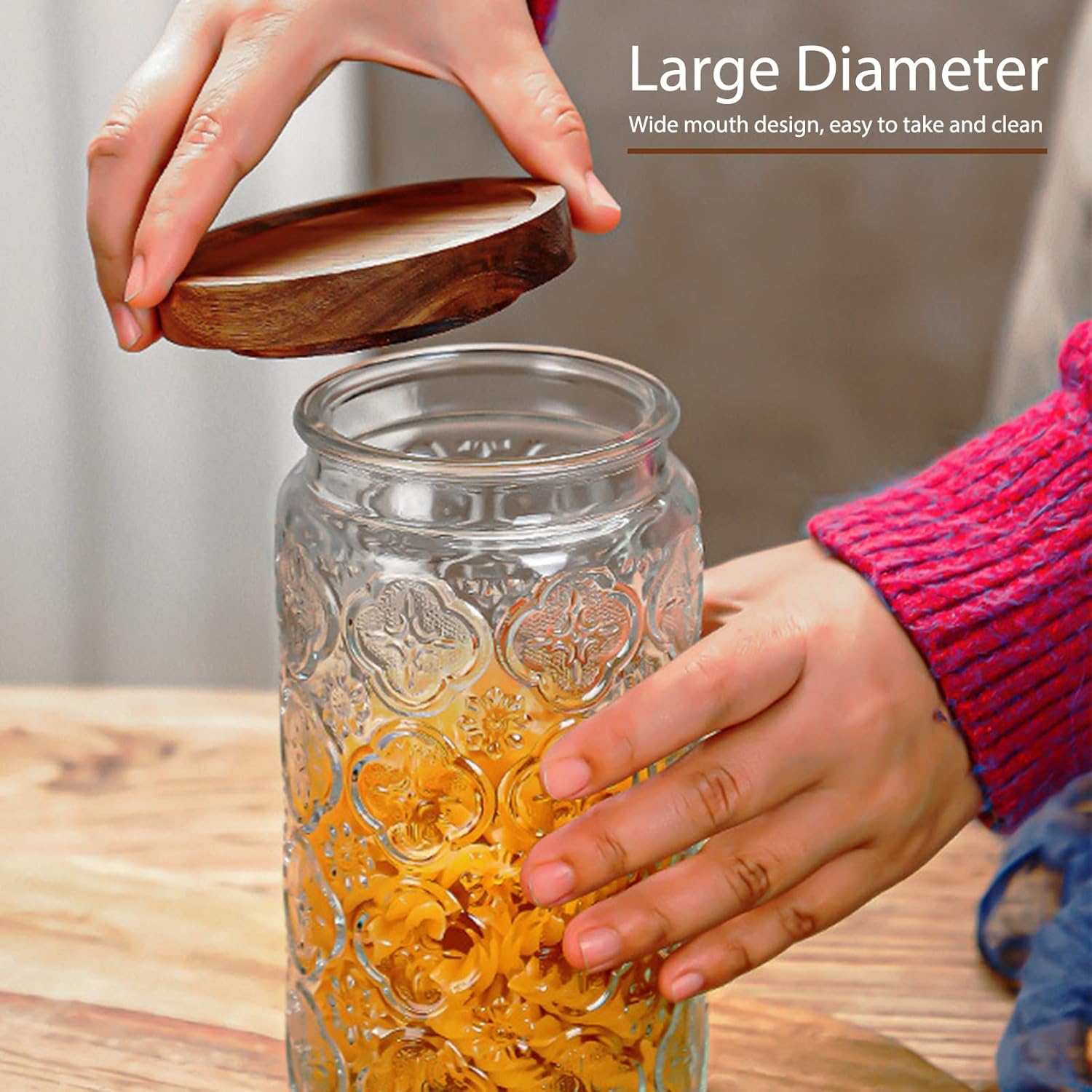 35oz/1000ml Glass Storage Jars - Food Storage Airtight のレビューと価格