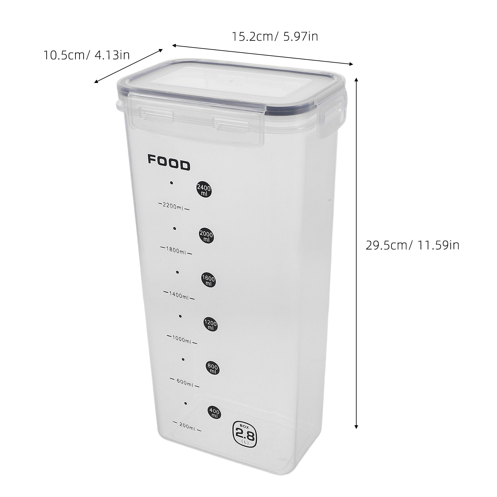 2Pcs Clear Grain Storage Box A - Food Storage Box Plastic のレビューと価格