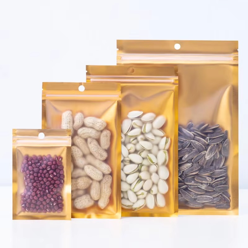 100pcs One Side Clear Gold Foi - Food Storage Bags Zip Lock Pouch のレビューと価格
