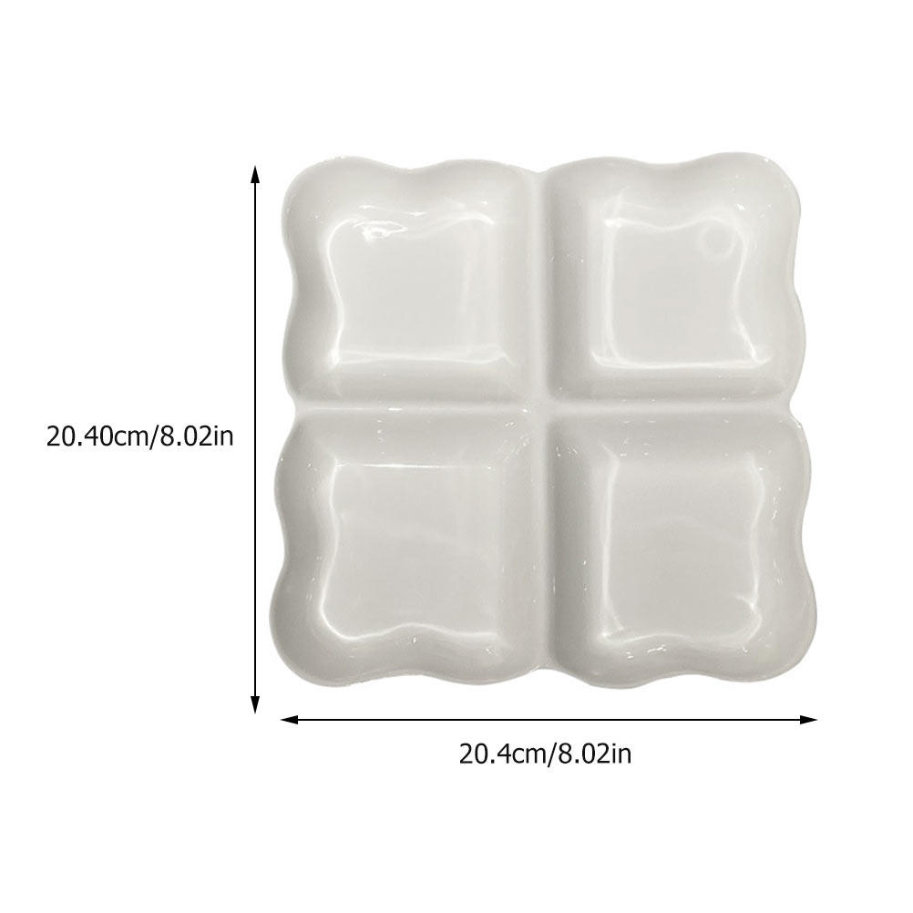 4 Compartment Ceramic Snack Di - Food Storage Home のレビューと価格