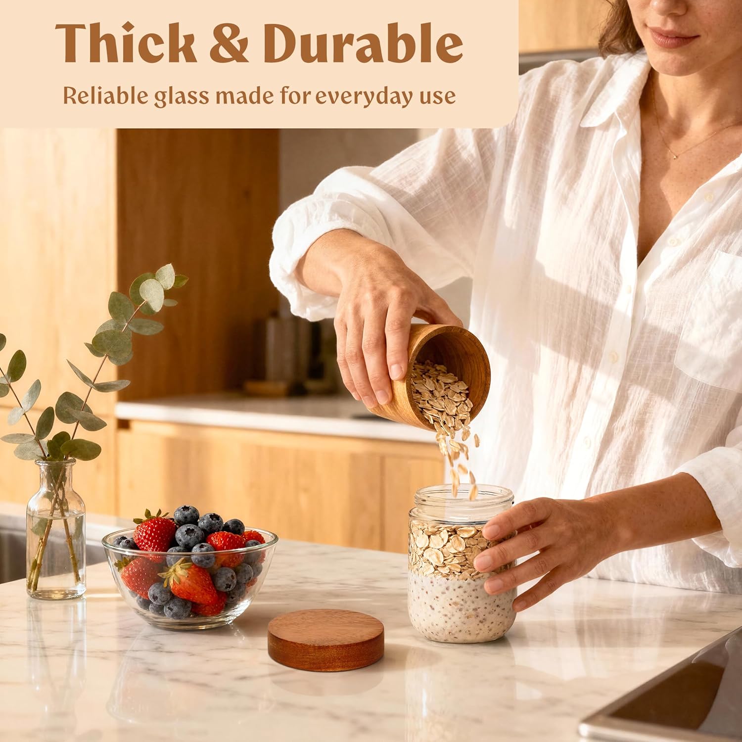 Overnight Oats Containers with - Glass Meal Prep Container のレビューと価格