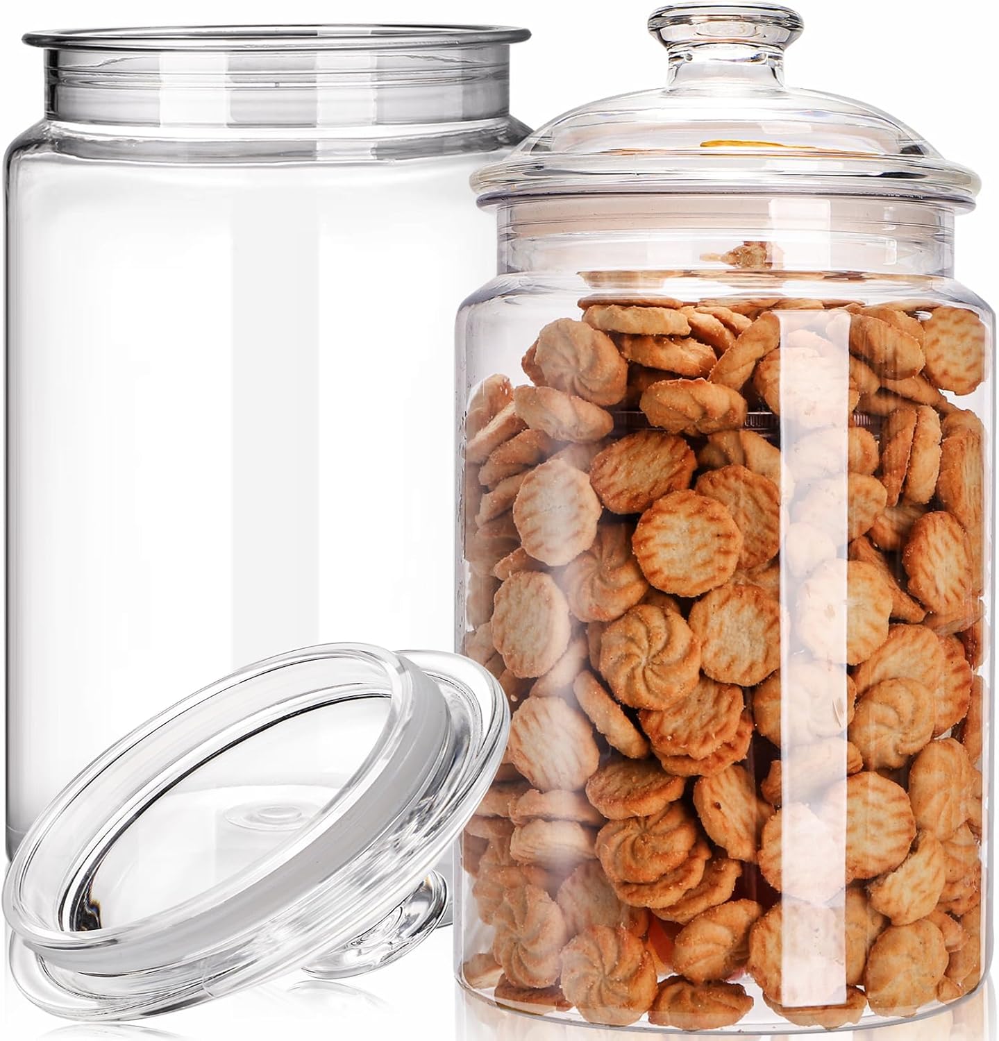 2 Pack 130 oz Large Cookie Jar - Food Storage Airtight のレビューと価格