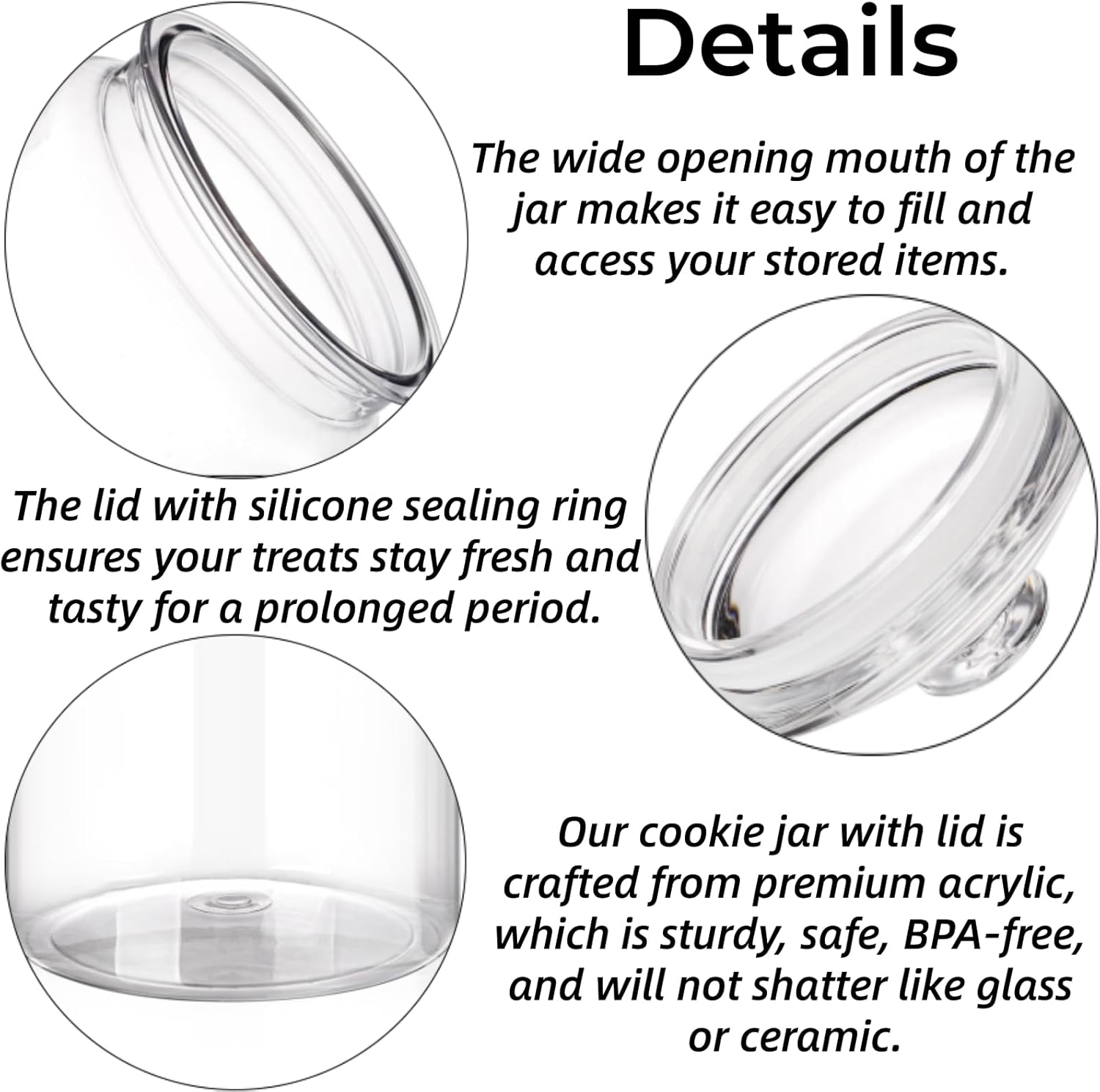 2 Pack 130 oz Large Cookie Jar - Food Storage Airtight のレビューと価格