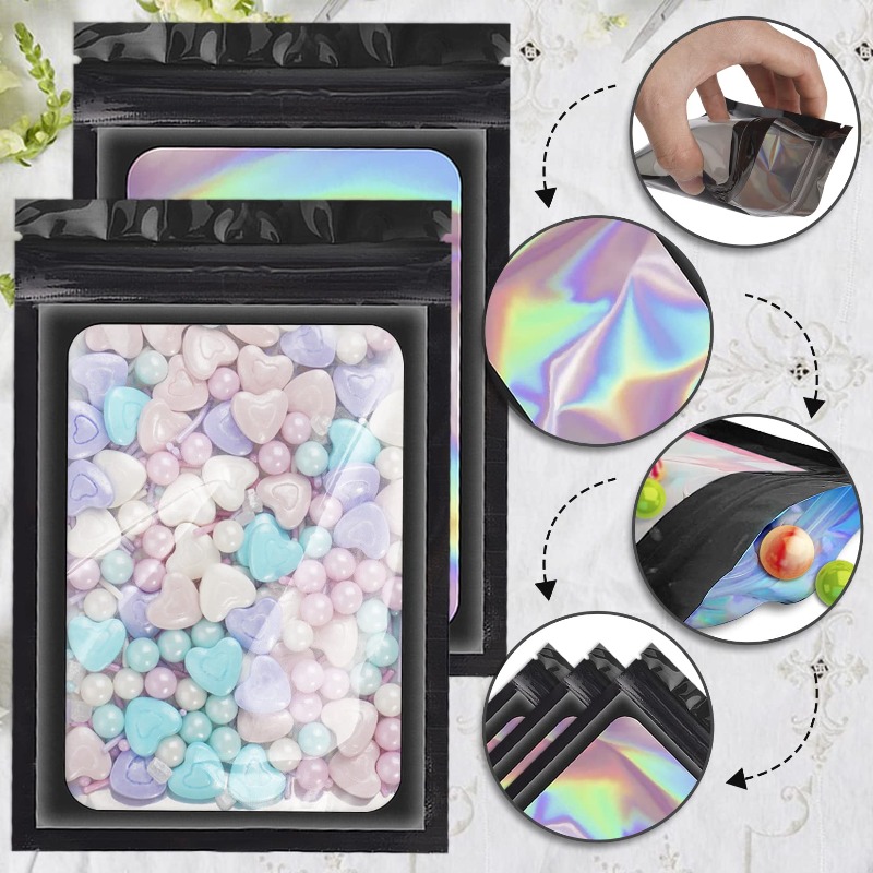 100Pcs  Laser Thicken Plastic  - Food Storage Bags Zip Lock Pouch のレビューと価格