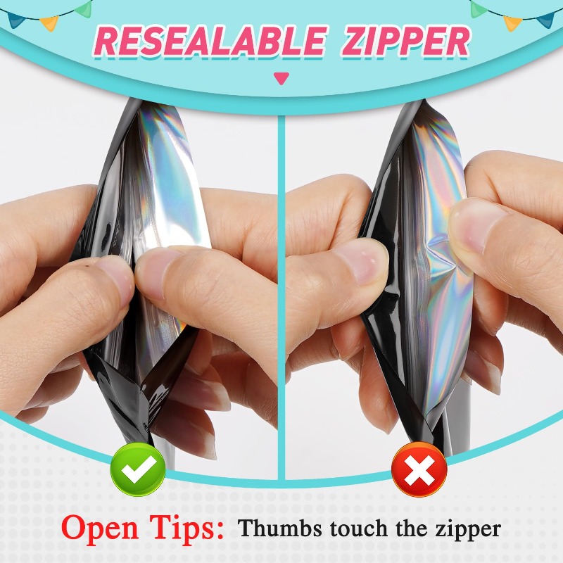 100Pcs  Laser Thicken Plastic  - Food Storage Bags Zip Lock Pouch のレビューと価格