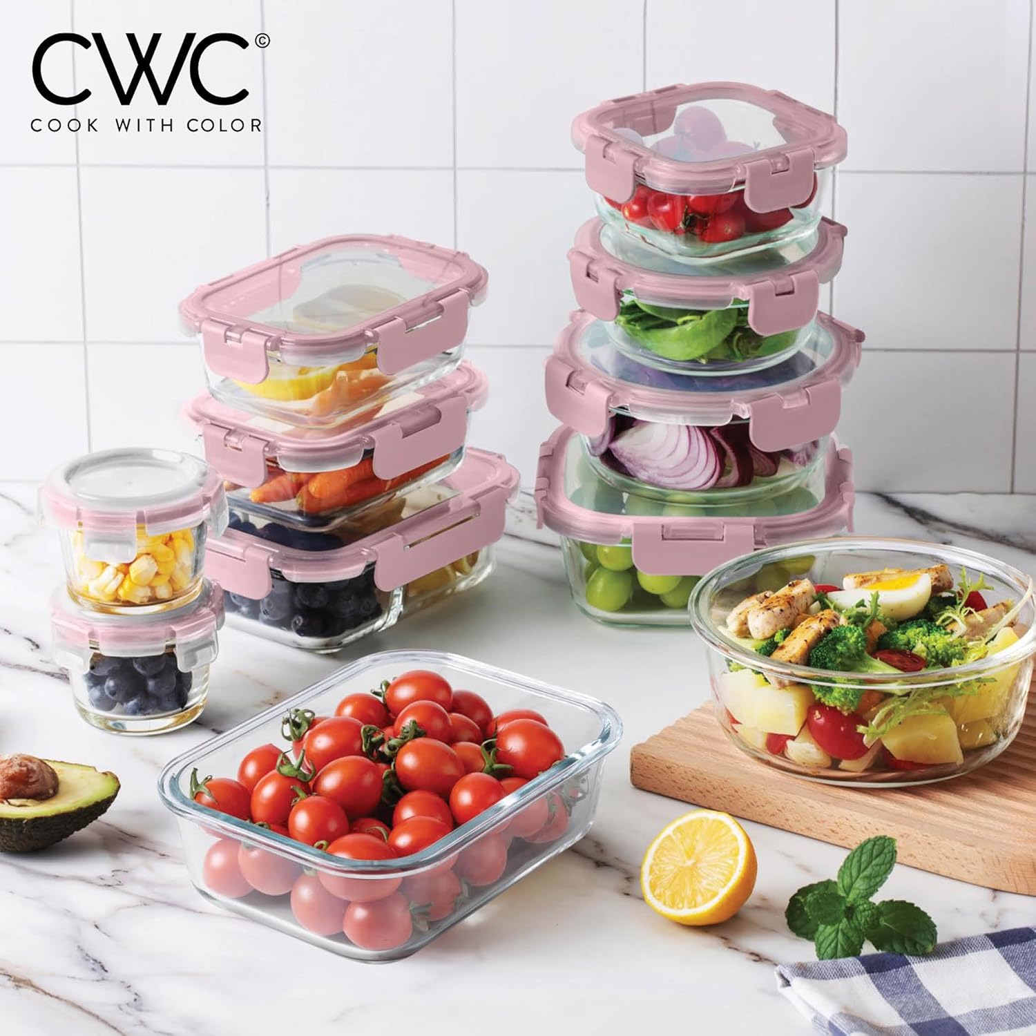 32-Pc Borosilicate Glass Food  - Glass Meal Prep Container のレビューと価格