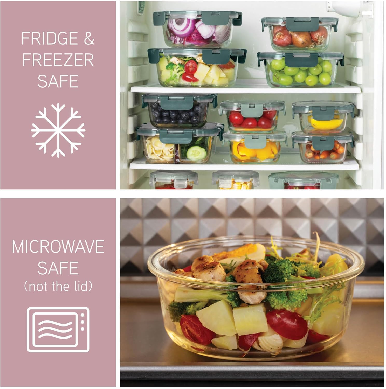 32-Pc Borosilicate Glass Food  - Glass Meal Prep Container のレビューと価格