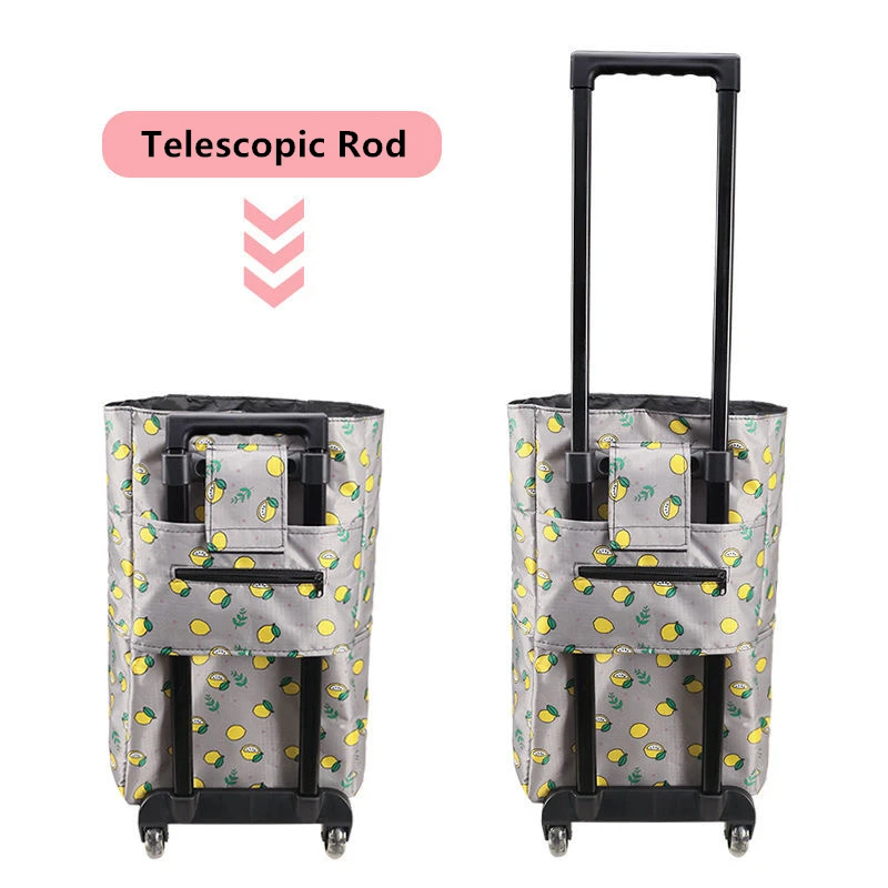 Folding Shopping Bag Women's B - Food Storage On Wheels のレビューと価格