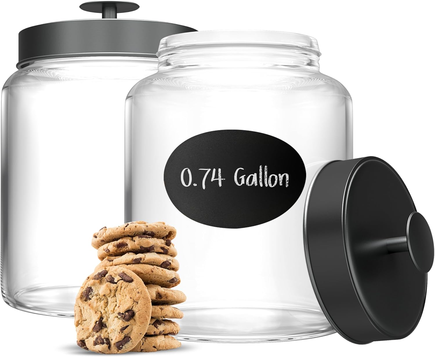 Glass Kitchen Canister Set, Fo - Food Storage Jar Set のレビューと価格