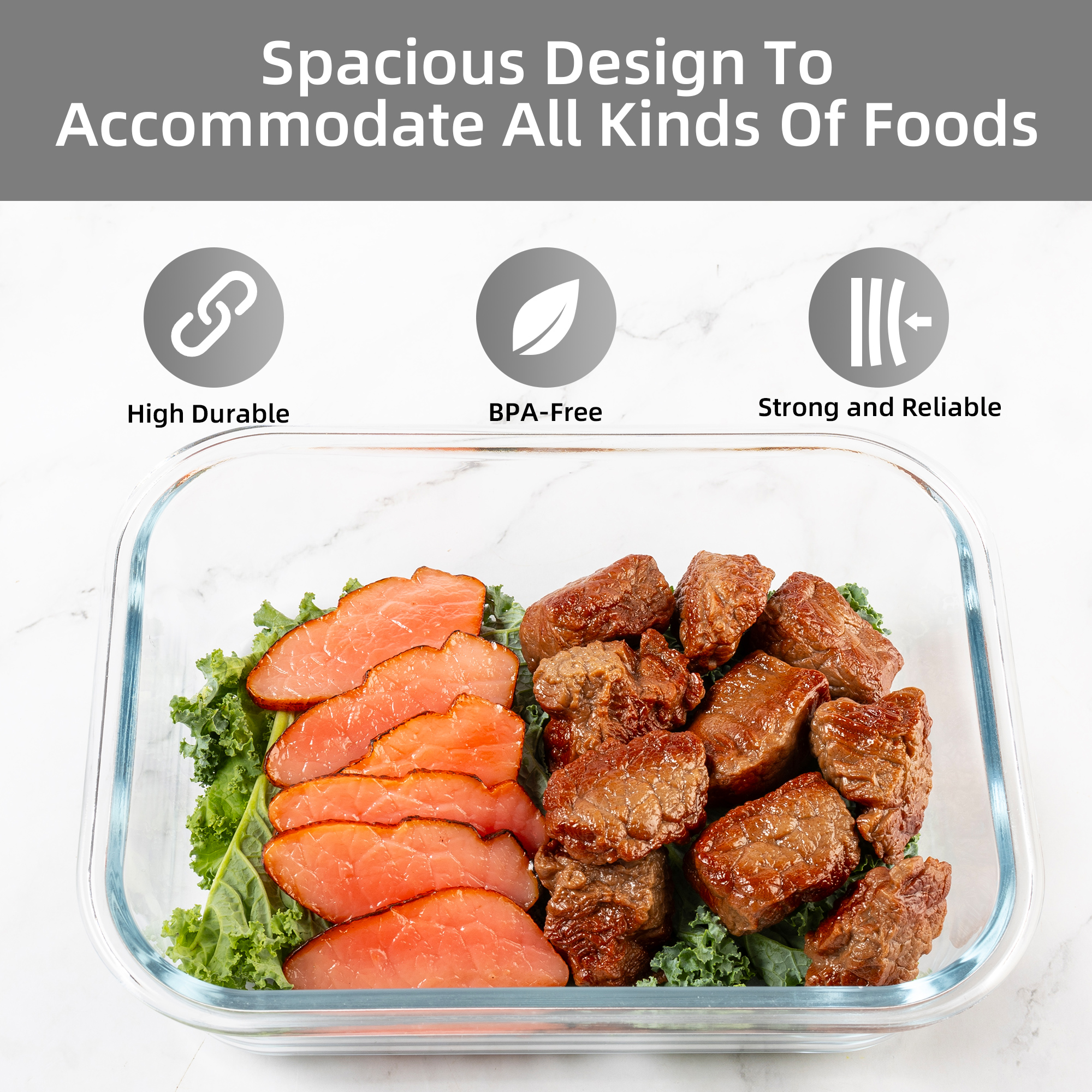 16-Piece Glass Food Storage Co - Glass Meal Prep Container のレビューと価格