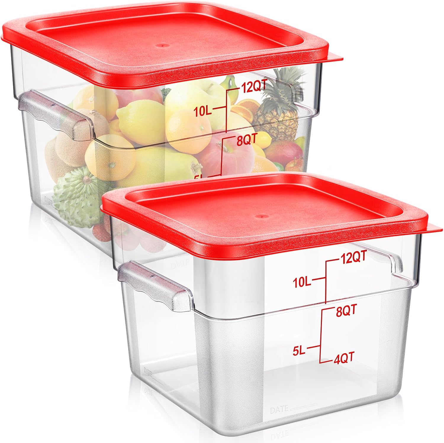 Clear Square Food Storage Cont - Food Storage 12 Qt のレビューと価格