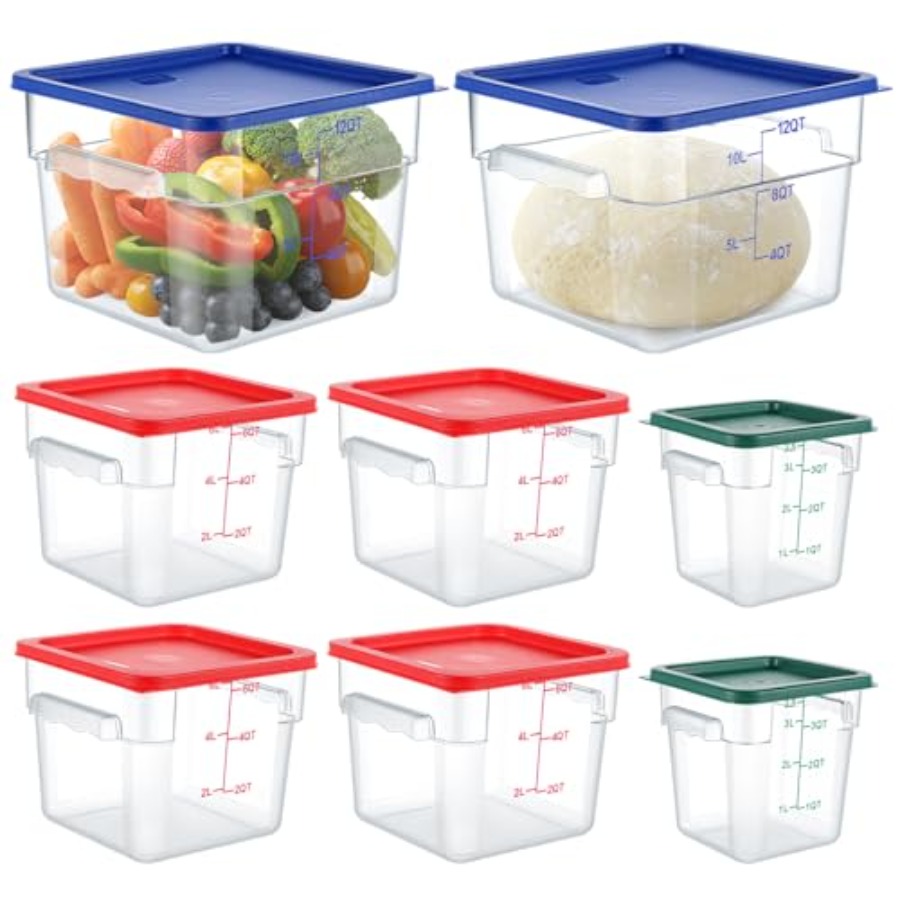 8 Set Square Food Storage Cont - Food Storage 12 Qt のレビューと価格