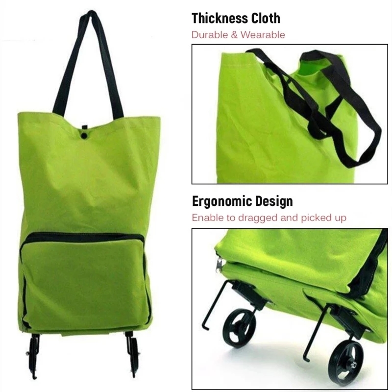 New Folding Shopping Bag On Wh - Food Storage On Wheels のレビューと価格