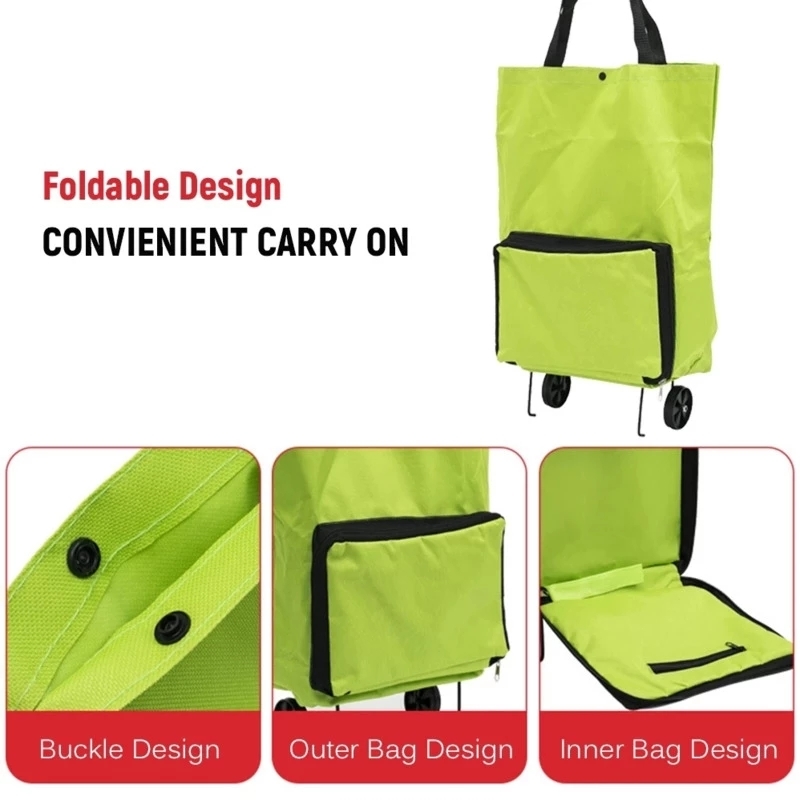 New Folding Shopping Bag On Wh - Food Storage On Wheels のレビューと価格