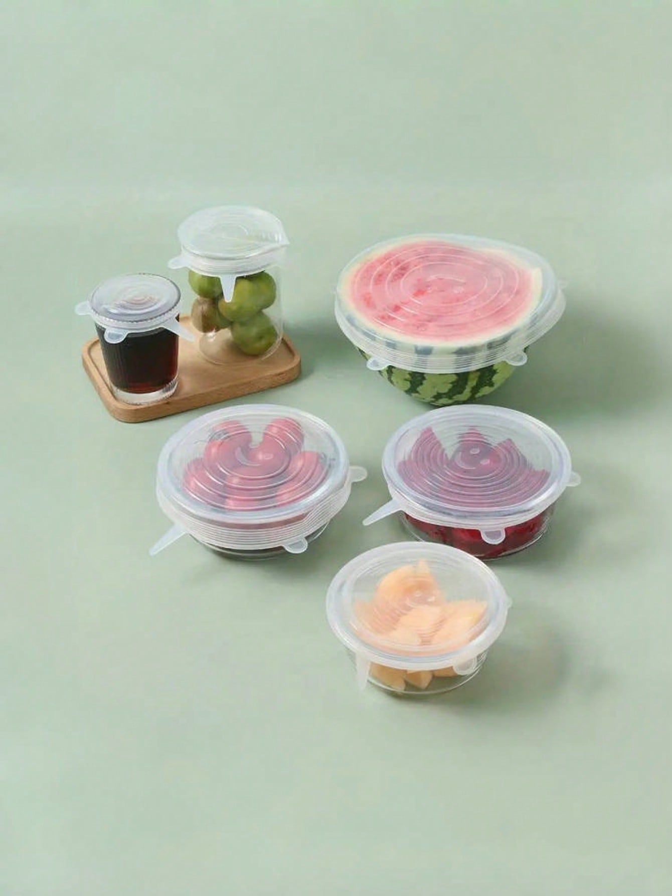 6pcs/Set Silicone Elastic Lids - Food Storage Silicone のレビューと価格