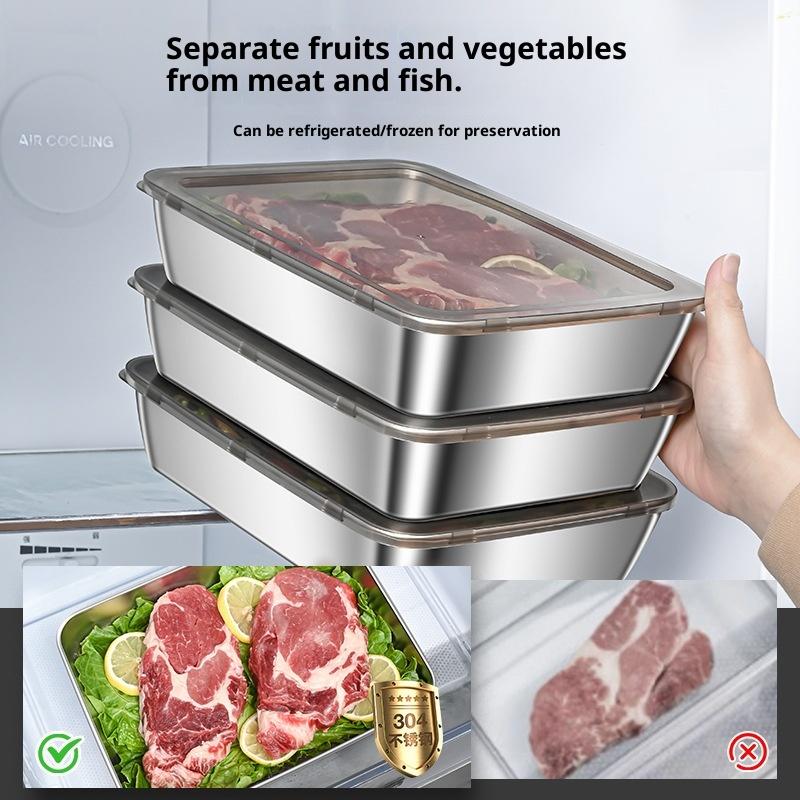 1/2/3/5PCS 304 Stainless Steel - Food Storage Refrigerator のレビューと価格