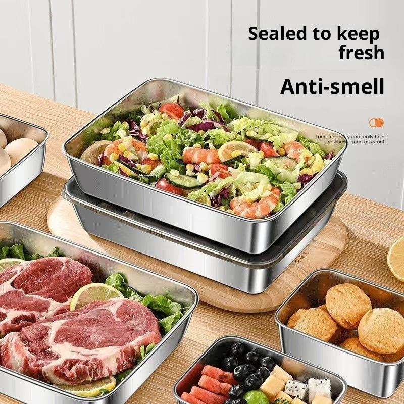 1/2/3/5PCS 304 Stainless Steel - Food Storage Refrigerator のレビューと価格