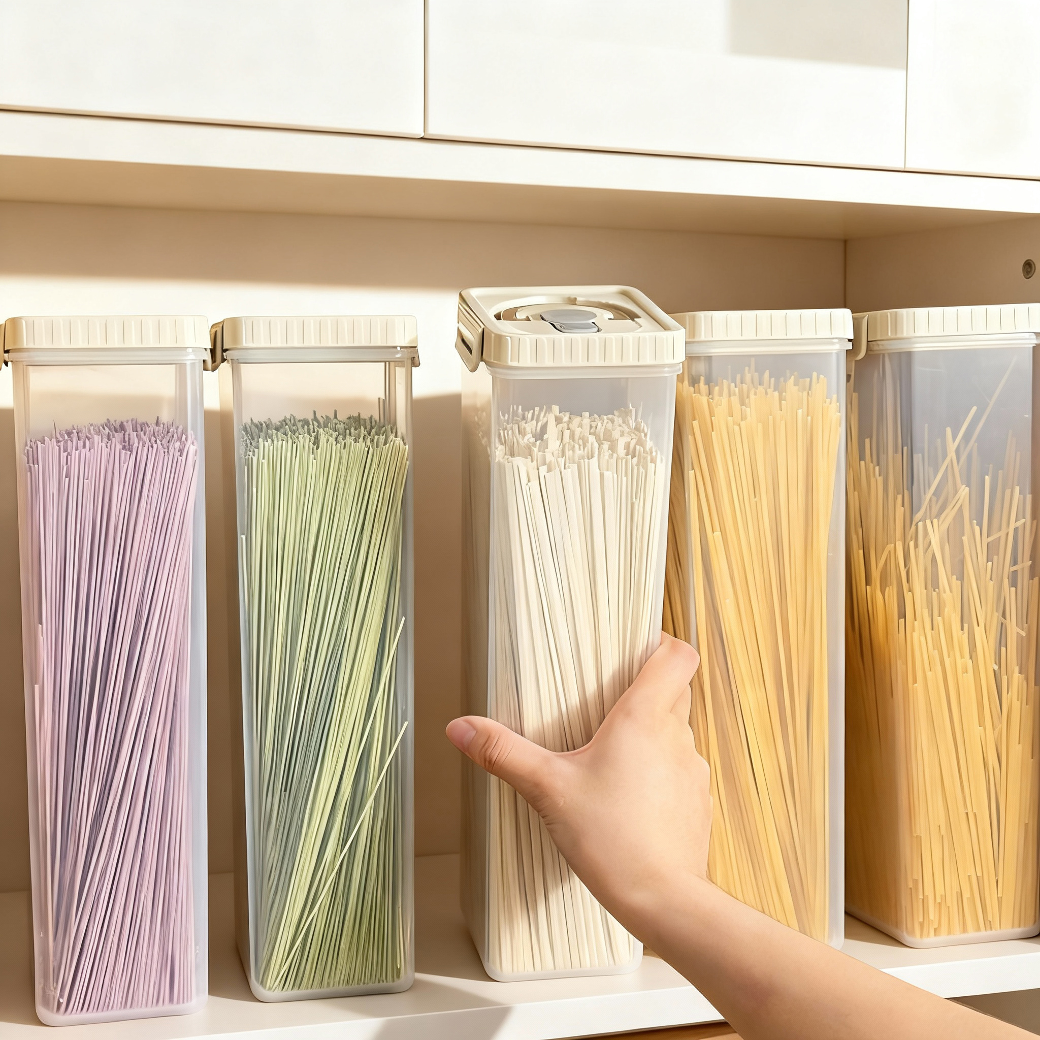Noodles Sealed Storage Box Wit - Food Storage Box Plastic のレビューと価格