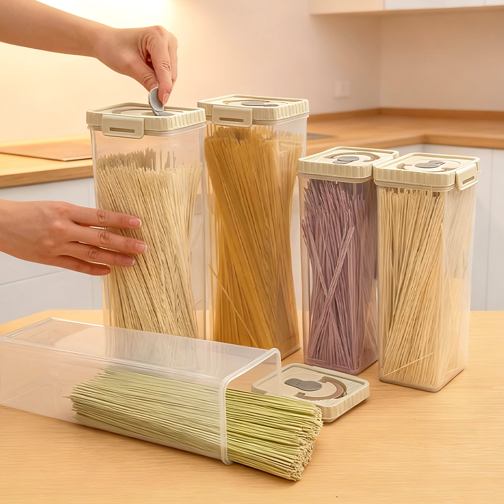 Noodles Sealed Storage Box Wit - Food Storage Box Plastic のレビューと価格