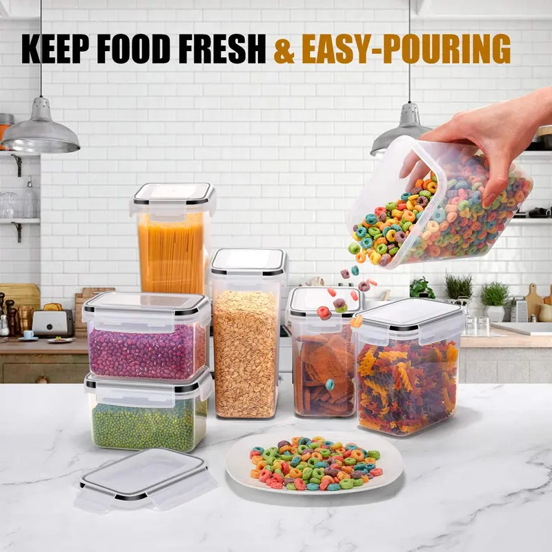 7Pcs Kitchen Food Storage Cont - Food Storage Box Plastic のレビューと価格