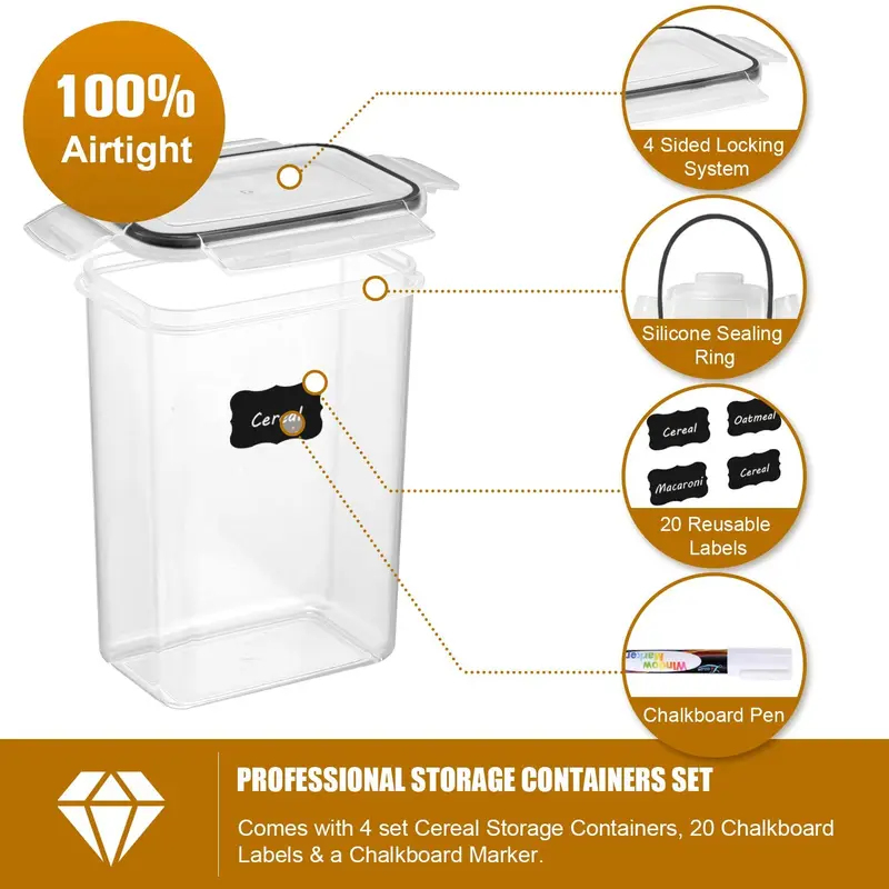 7Pcs Kitchen Food Storage Cont - Food Storage Box Plastic のレビューと価格