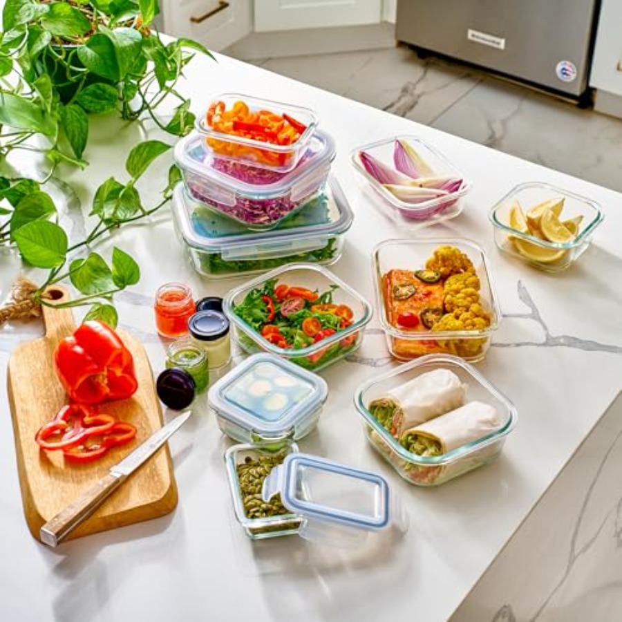40pc Set Glass Food Storage Co - Food Storage Lunch Box のレビューと価格