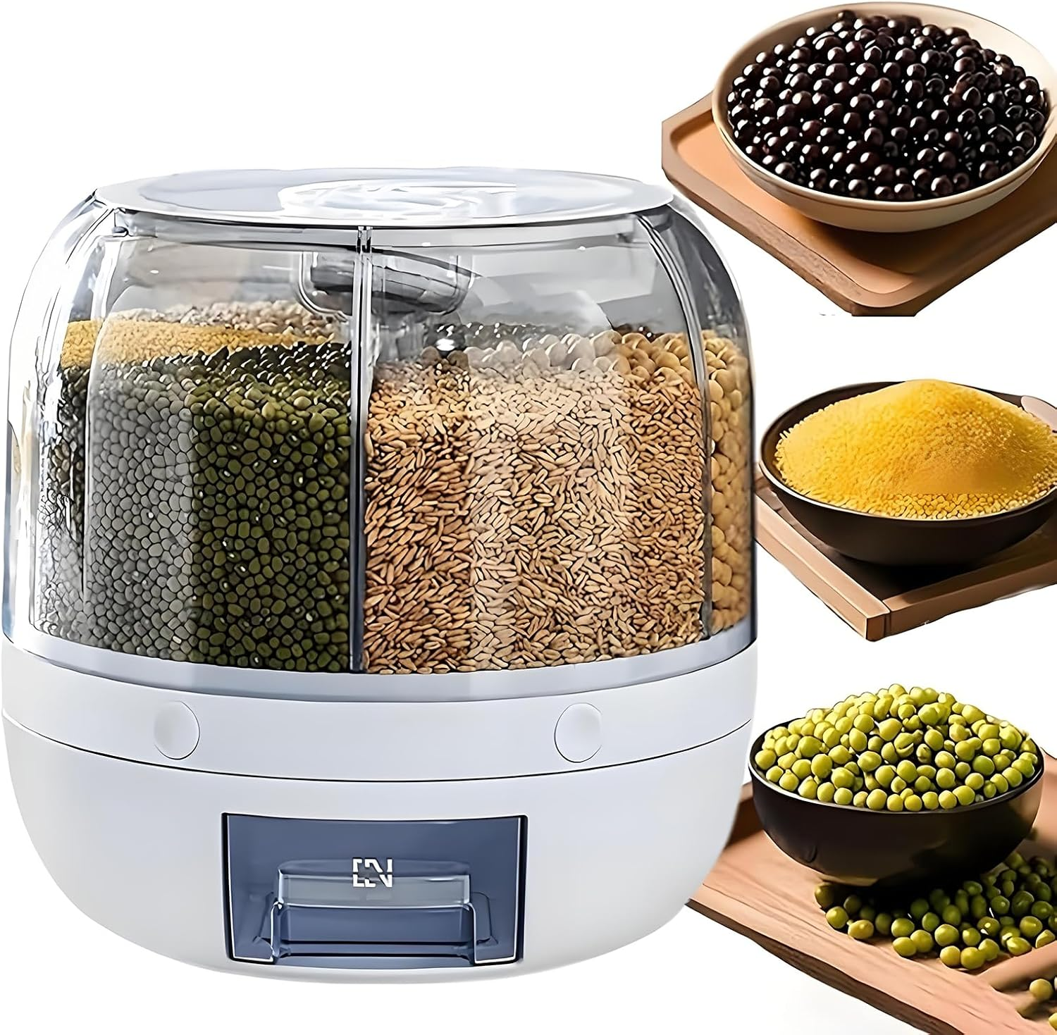 Rotating Grain Storage Contain - Food Storage Dispenser のレビューと価格