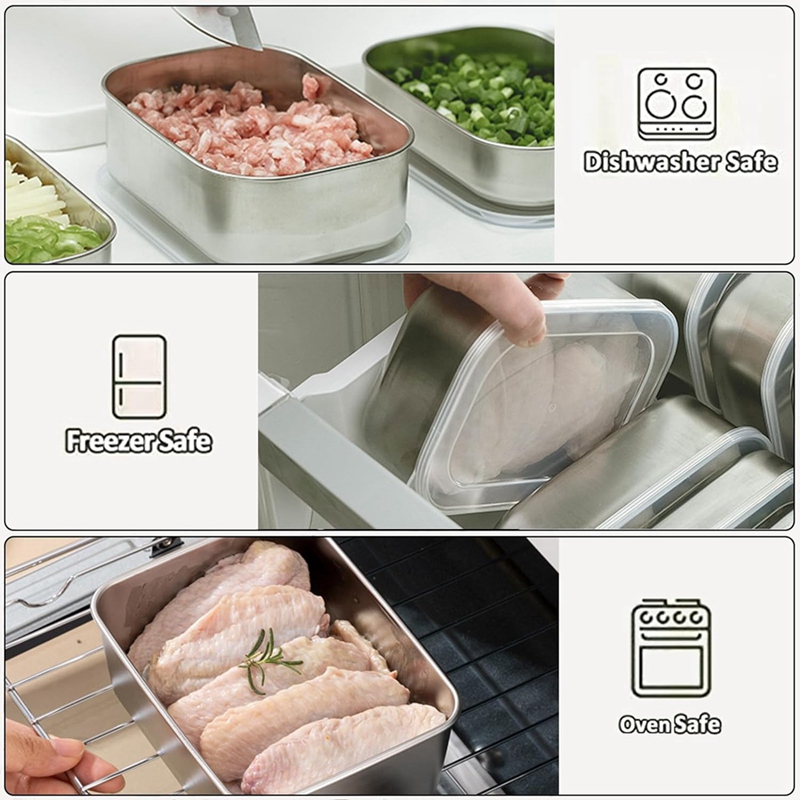 Stainless Steel Containers for - Food Storage Boxes With Lids のレビューと価格