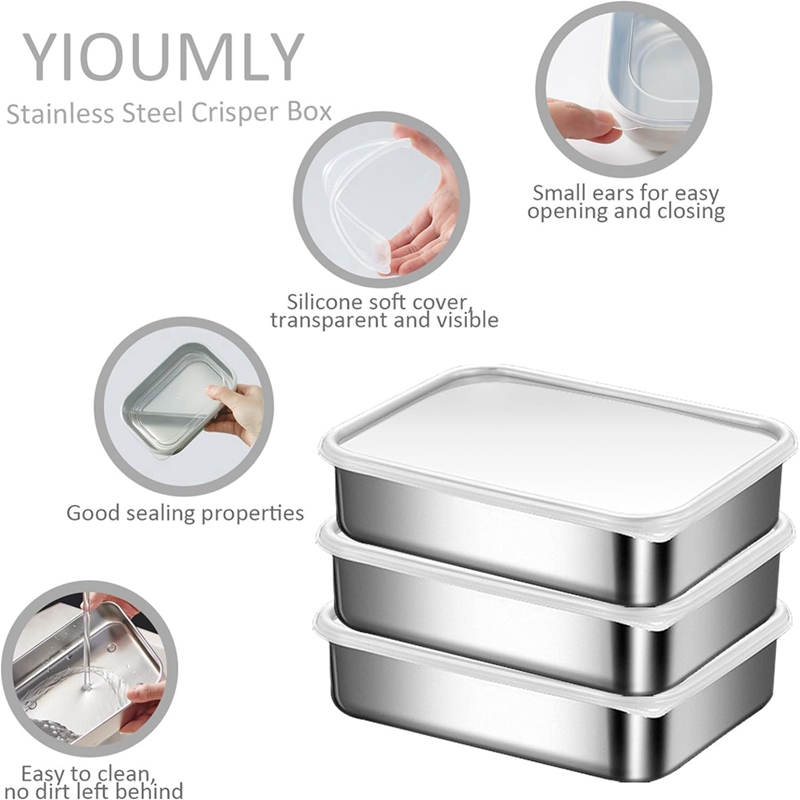 Stainless Steel Containers for - Food Storage Boxes With Lids のレビューと価格