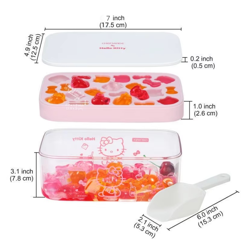 7 Inch Hello Kitty Silicone Ic - Food Storage Silicone のレビューと価格