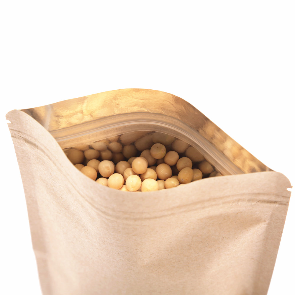 100pcs Brown Kraft Paper Zip L - Food Storage Bags Zip Lock Pouch のレビューと価格