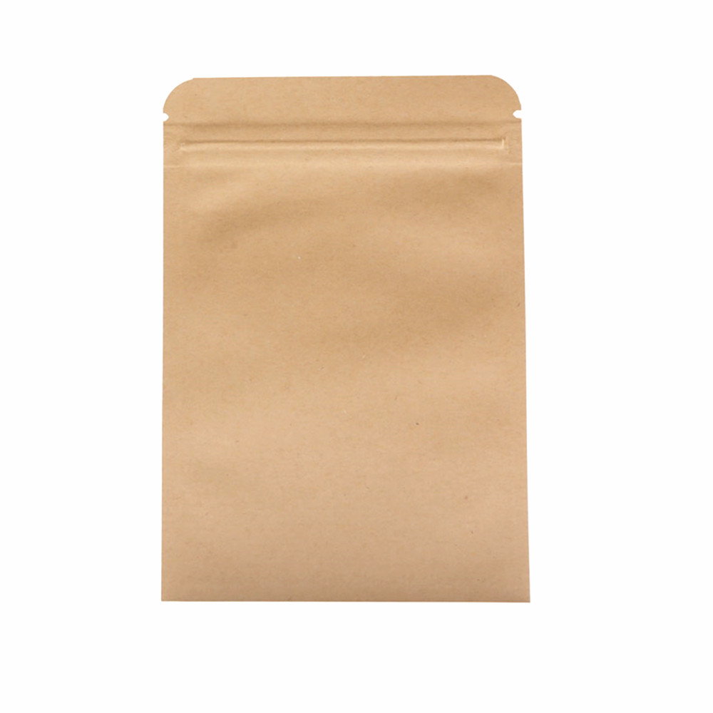 100pcs Brown Kraft Paper Zip L - Food Storage Bags Zip Lock Pouch のレビューと価格