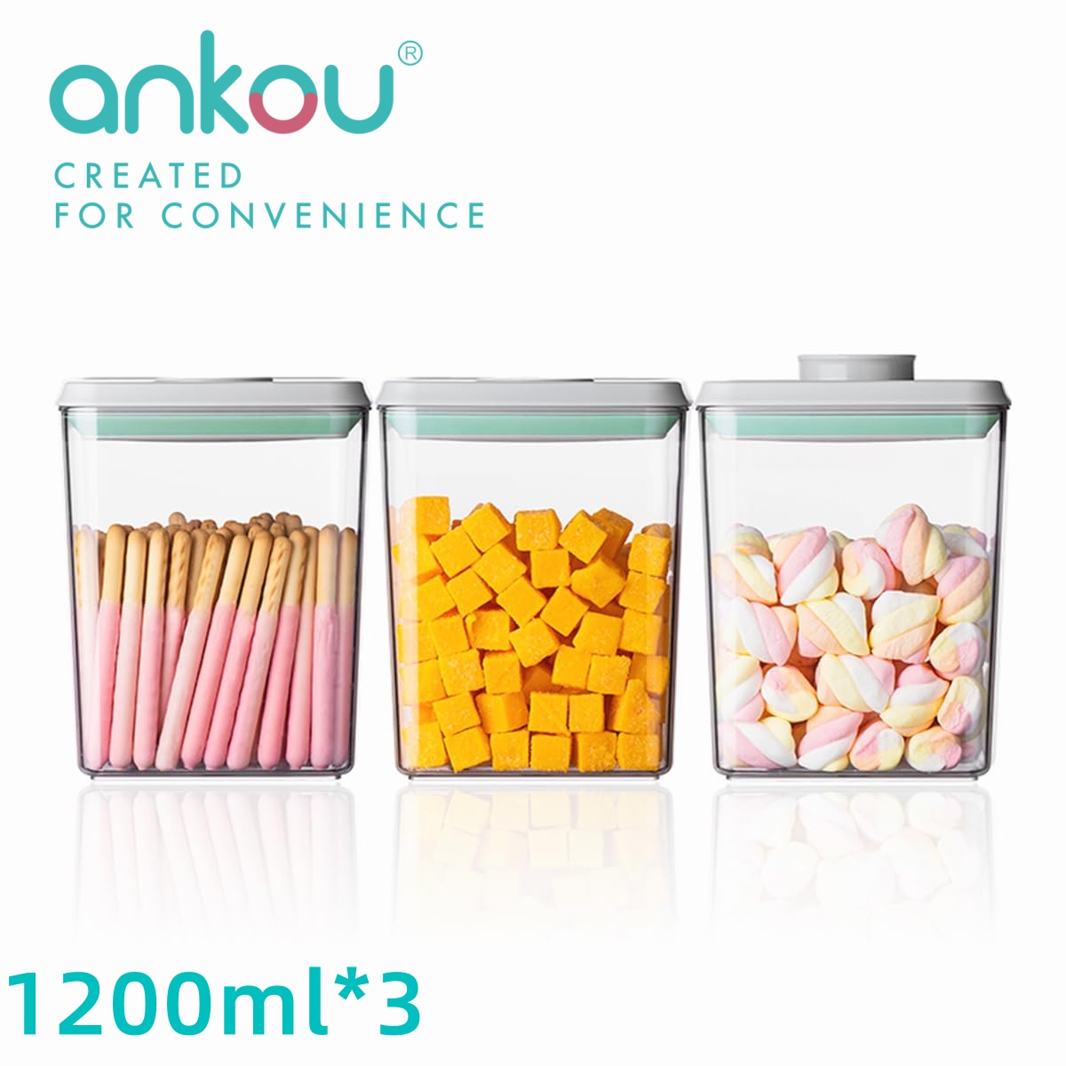 Ankou 3Pcs 1.2L Pop Airtight F - Food Storage Meals のレビューと価格