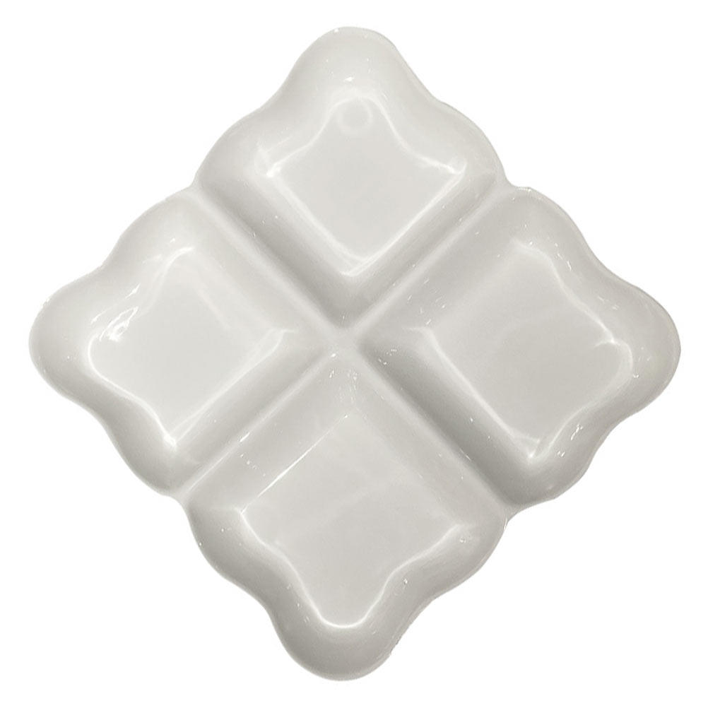 4-Compartment Ceramic Snack Di - Food Storage Home のレビューと価格