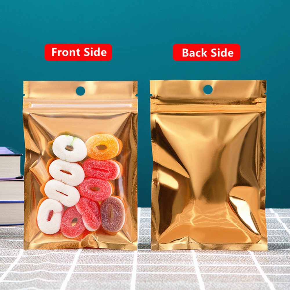 100pcs One Side Transparent Go - Food Storage Bags Zip Lock Pouch のレビューと価格