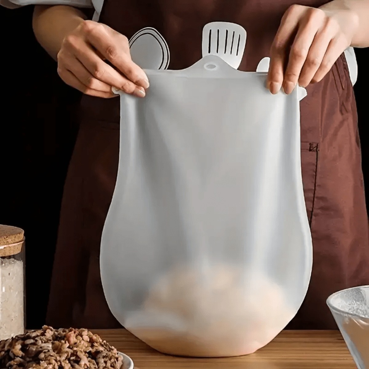 1Pc Reusable Silicone Dough Mi - Food Storage Practices のレビューと価格