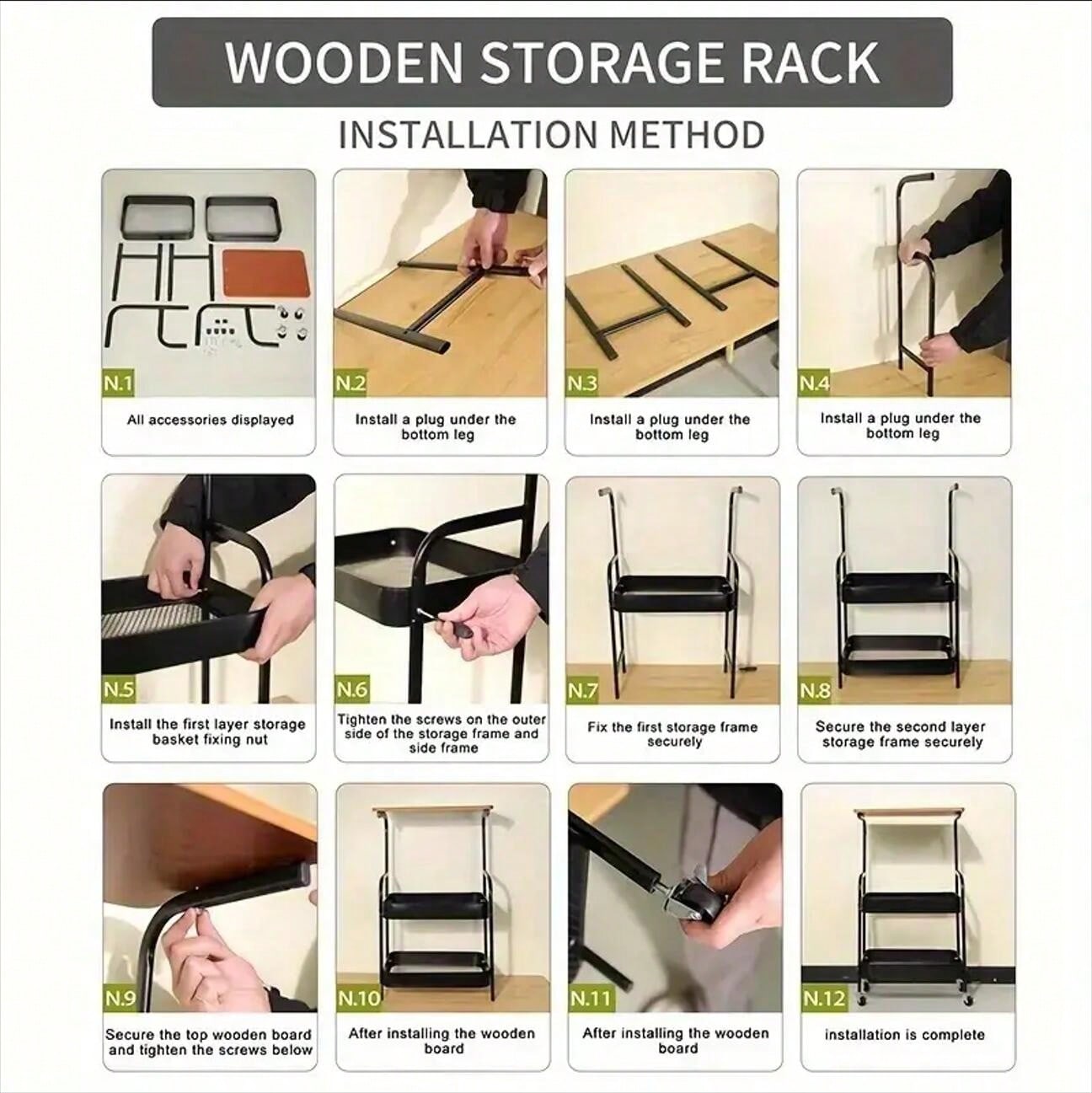 3-Tier Rolling Cart with Table - Food Storage On Wheels のレビューと価格