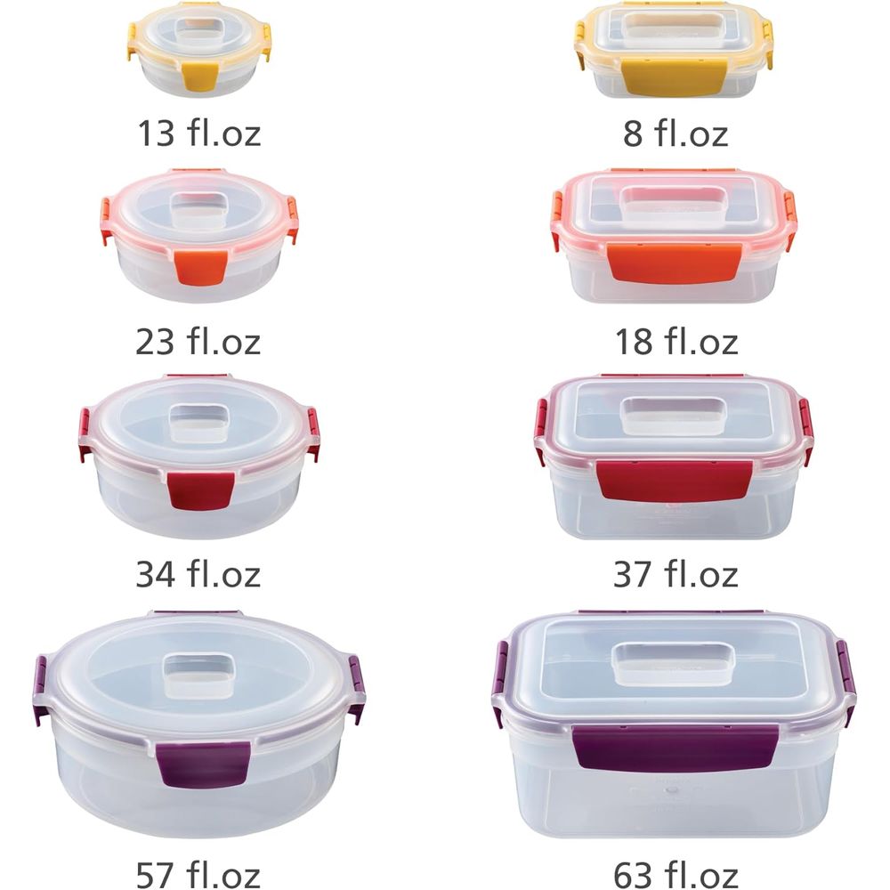16-piece Plastic BPA Free Food - Food Storage Airtight のレビューと価格