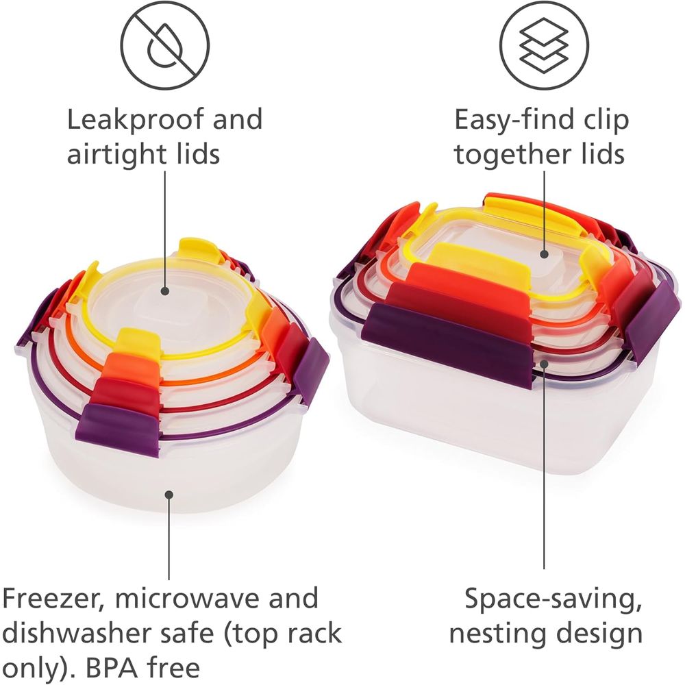 16-piece Plastic BPA Free Food - Food Storage Airtight のレビューと価格