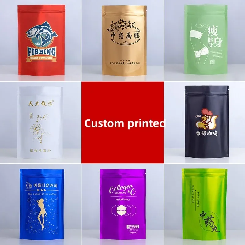 100pcs Custom Matt Finished Se - Food Storage Bags Zip Lock Pouch のレビューと価格