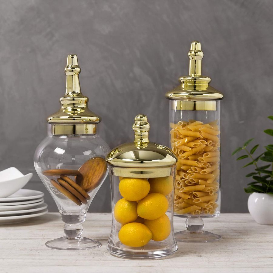 3 Piece Set Antique Clear Glas - Food Storage Glass Set のレビューと価格
